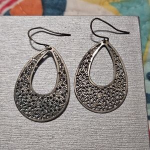 Elegant Silver Teardrop Earrings